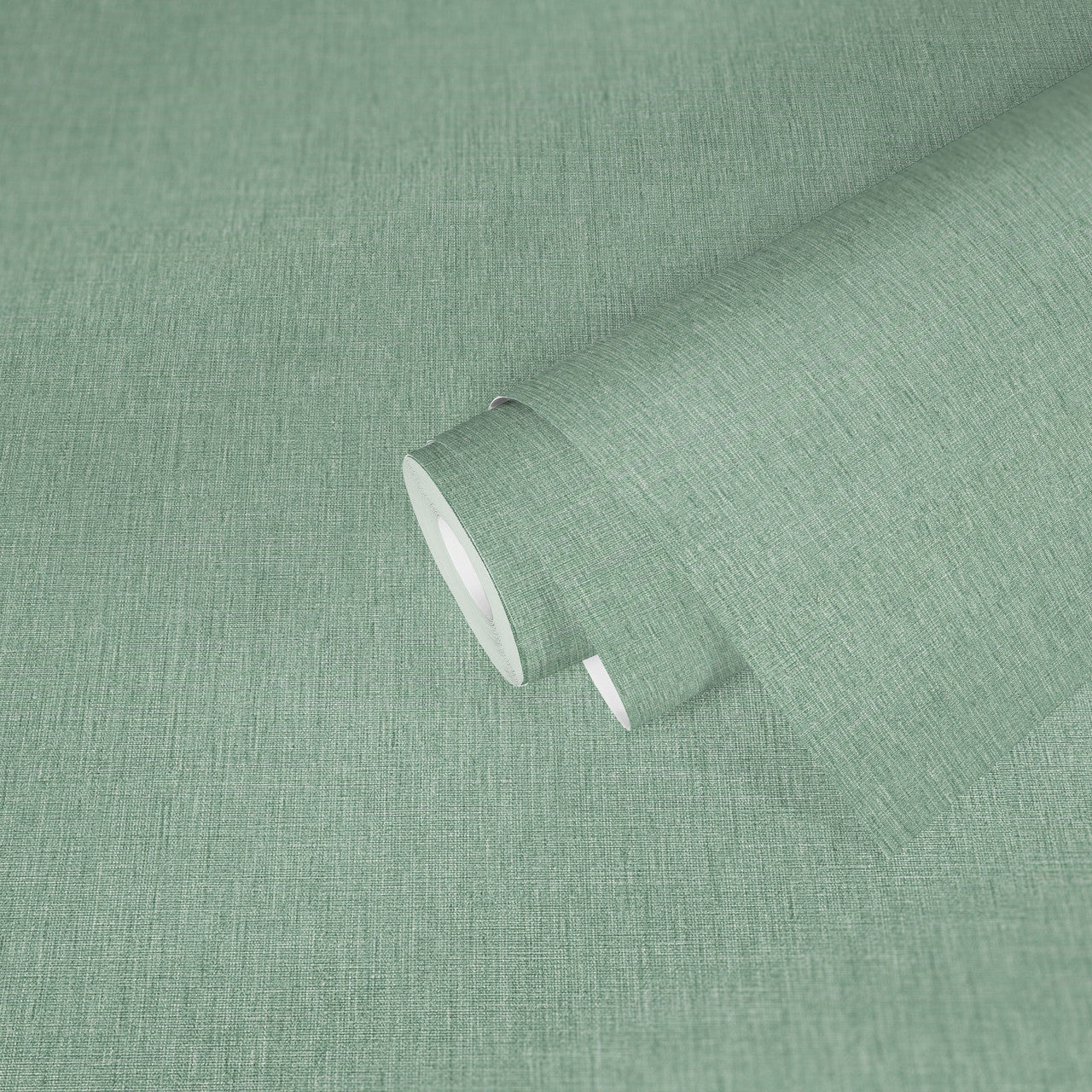 WH30135 Cotton Texture Welcome Home Green Wallpaper By Galerie