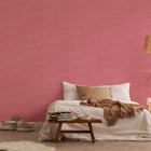 WH30137 Cotton Texture Welcome Home Red Wallpaper By Galerie