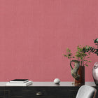 WH30137 Cotton Texture Welcome Home Red Wallpaper By Galerie