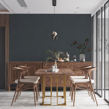 WH30139 Cotton Texture Welcome Home Black Wallpaper By Galerie