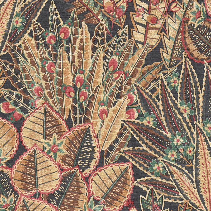 WH30140 Bohemian Floral Welcome Home Bronze Brown Wallpaper By Galerie