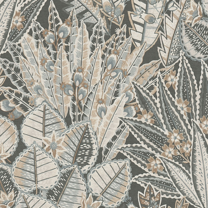 WH30142 Bohemian Floral Welcome Home Bronze Brown Wallpaper By Galerie