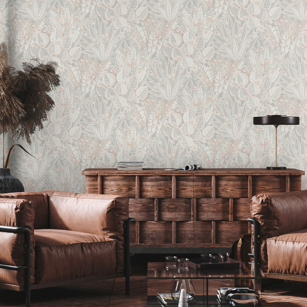 WH30143 Bohemian Floral Welcome Home Beige Wallpaper By Galerie