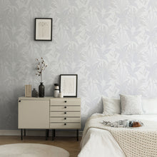 WH30144 Botanical Leaves Welcome Home Silver Grey Wallpaper By Galerie