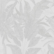 WH30144 Botanical Leaves Welcome Home Silver Grey Wallpaper By Galerie