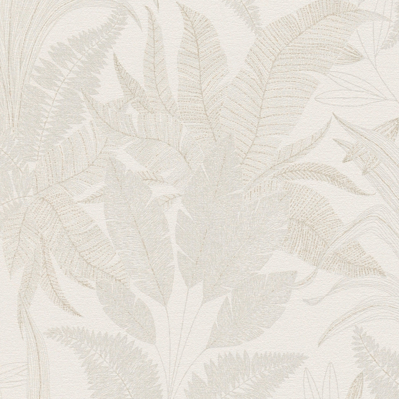 WH30145 Botanical Leaves Welcome Home Beige Wallpaper By Galerie
