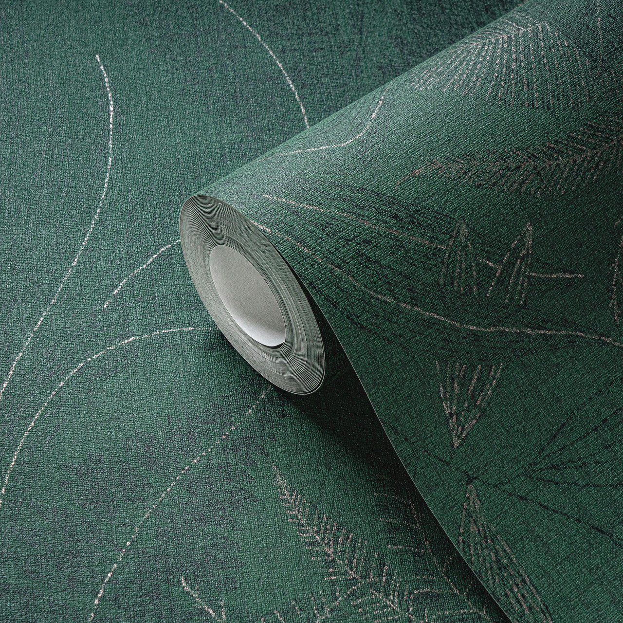 WH30146 Botanical Leaves Welcome Home Green Wallpaper By Galerie
