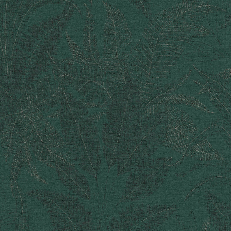 WH30146 Botanical Leaves Welcome Home Green Wallpaper By Galerie