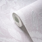 WH30147 Botanical Leaves Welcome Home Purple Lilac Wallpaper By Galerie