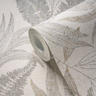 WH30148 Botanical Leaves Welcome Home Bronze Brown Wallpaper By Galerie