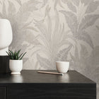 WH30148 Botanical Leaves Welcome Home Bronze Brown Wallpaper By Galerie
