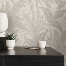 WH30148 Botanical Leaves Welcome Home Bronze Brown Wallpaper By Galerie