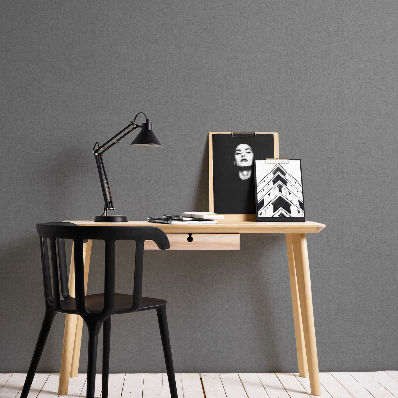 WH30150 Rustic Texture Welcome Home Silver Grey Wallpaper By Galerie