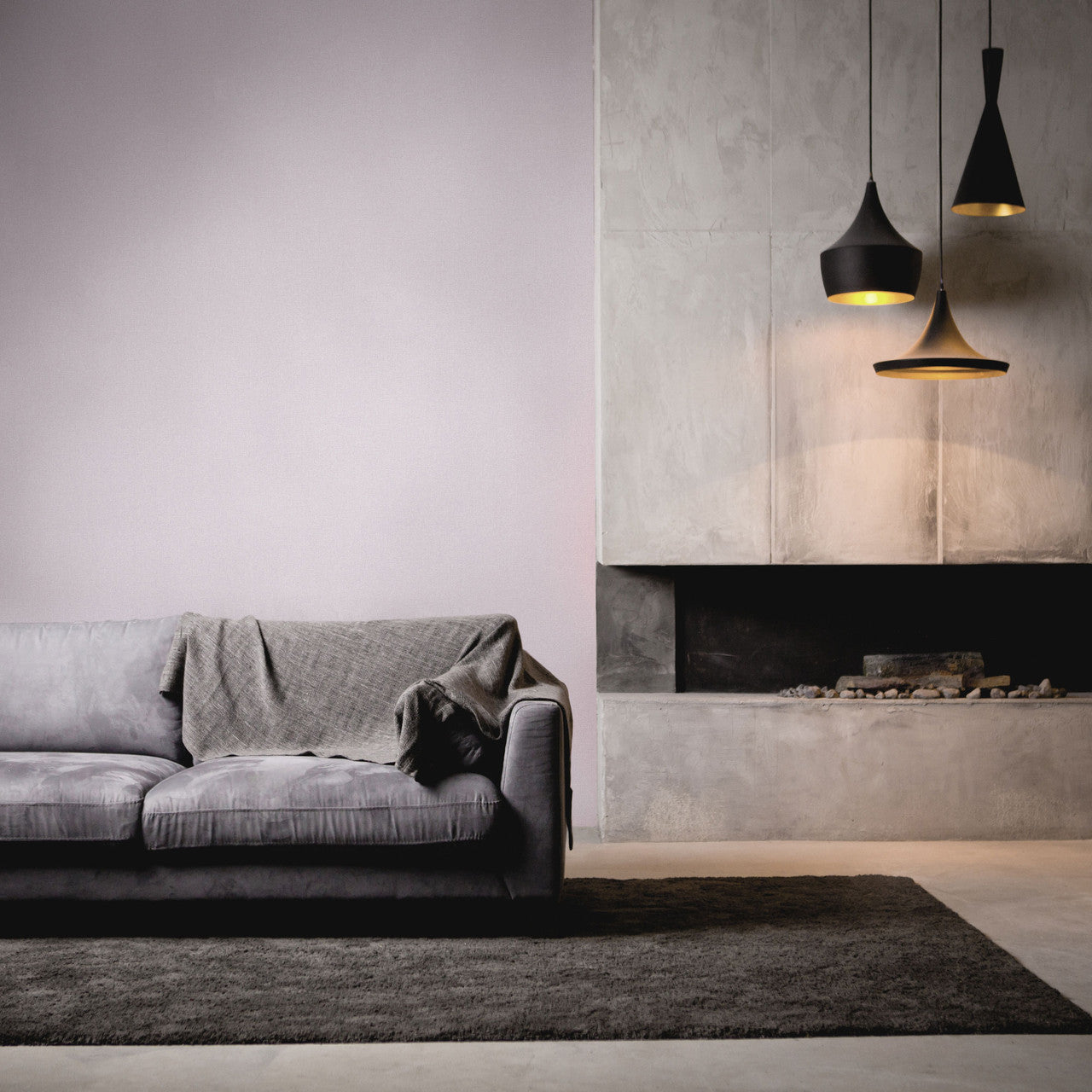 WH30154 Rustic Texture Welcome Home Purple Lilac Wallpaper By Galerie