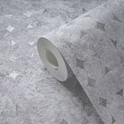 WH30156 Industrial Harlequin Motif Welcome Home Beige Wallpaper By Galerie