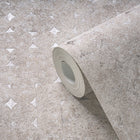 WH30157 Industrial Harlequin Motif Welcome Home Beige Wallpaper By Galerie
