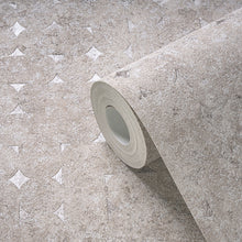 WH30157 Industrial Harlequin Motif Welcome Home Beige Wallpaper By Galerie
