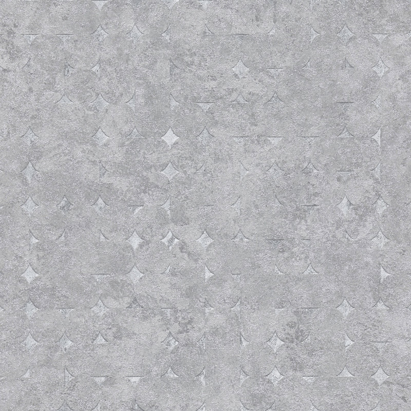WH30160 Industrial Harlequin Motif Welcome Home Silver Grey Wallpaper By Galerie