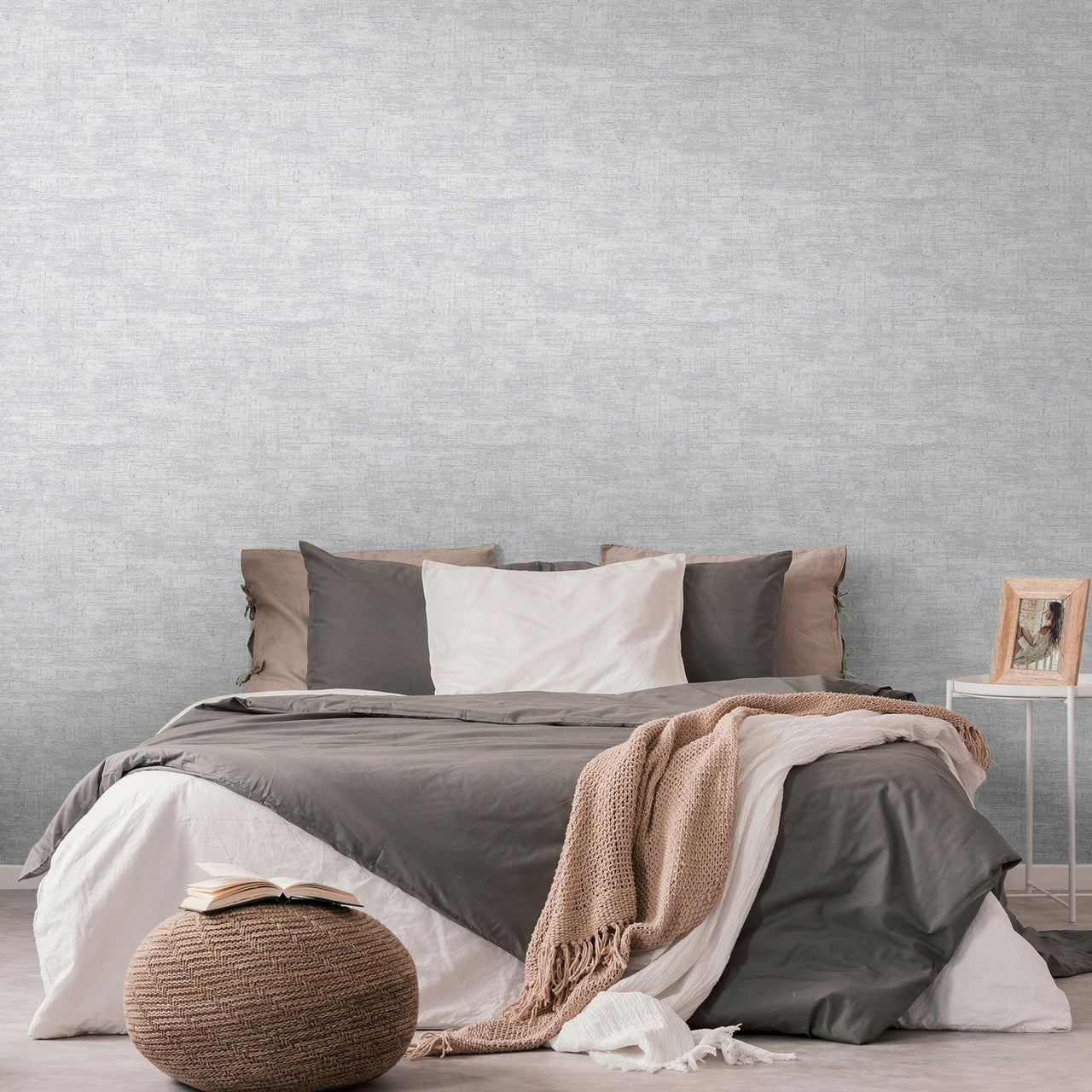 WH30163 Industrial Chic Welcome Home Silver Grey Wallpaper By Galerie