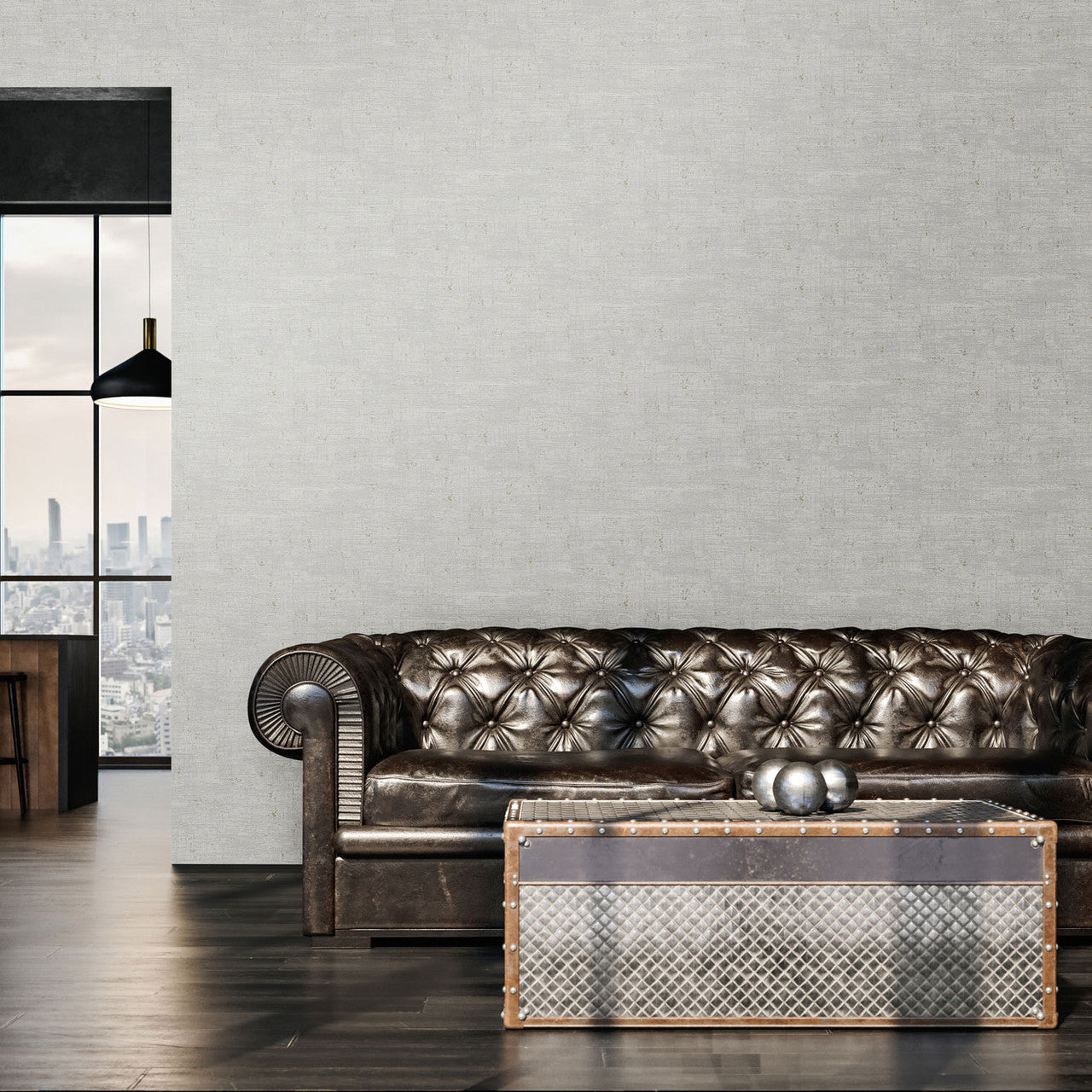WH30164 Industrial Chic Welcome Home White Wallpaper By Galerie