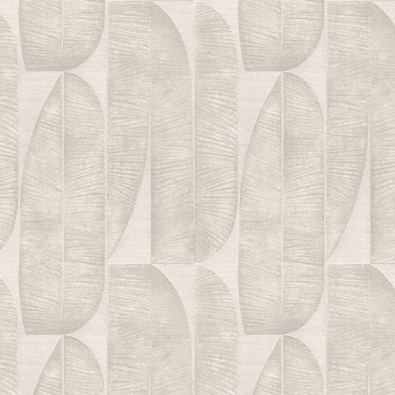 WH30168 Geometric Leaf Welcome Home Beige Wallpaper By Galerie
