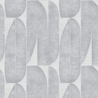 WH30169 Geometric Leaf Welcome Home Silver Grey Wallpaper By Galerie