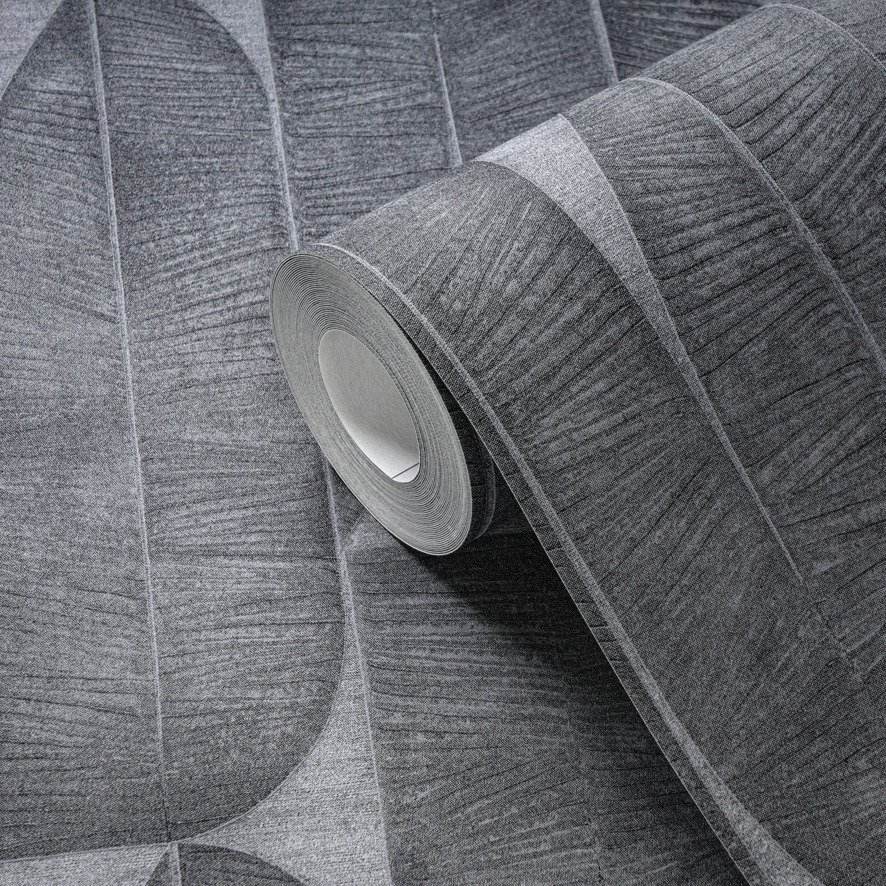 WH30171 Geometric Leaf Welcome Home Black Wallpaper By Galerie