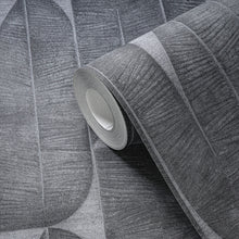 WH30171 Geometric Leaf Welcome Home Black Wallpaper By Galerie