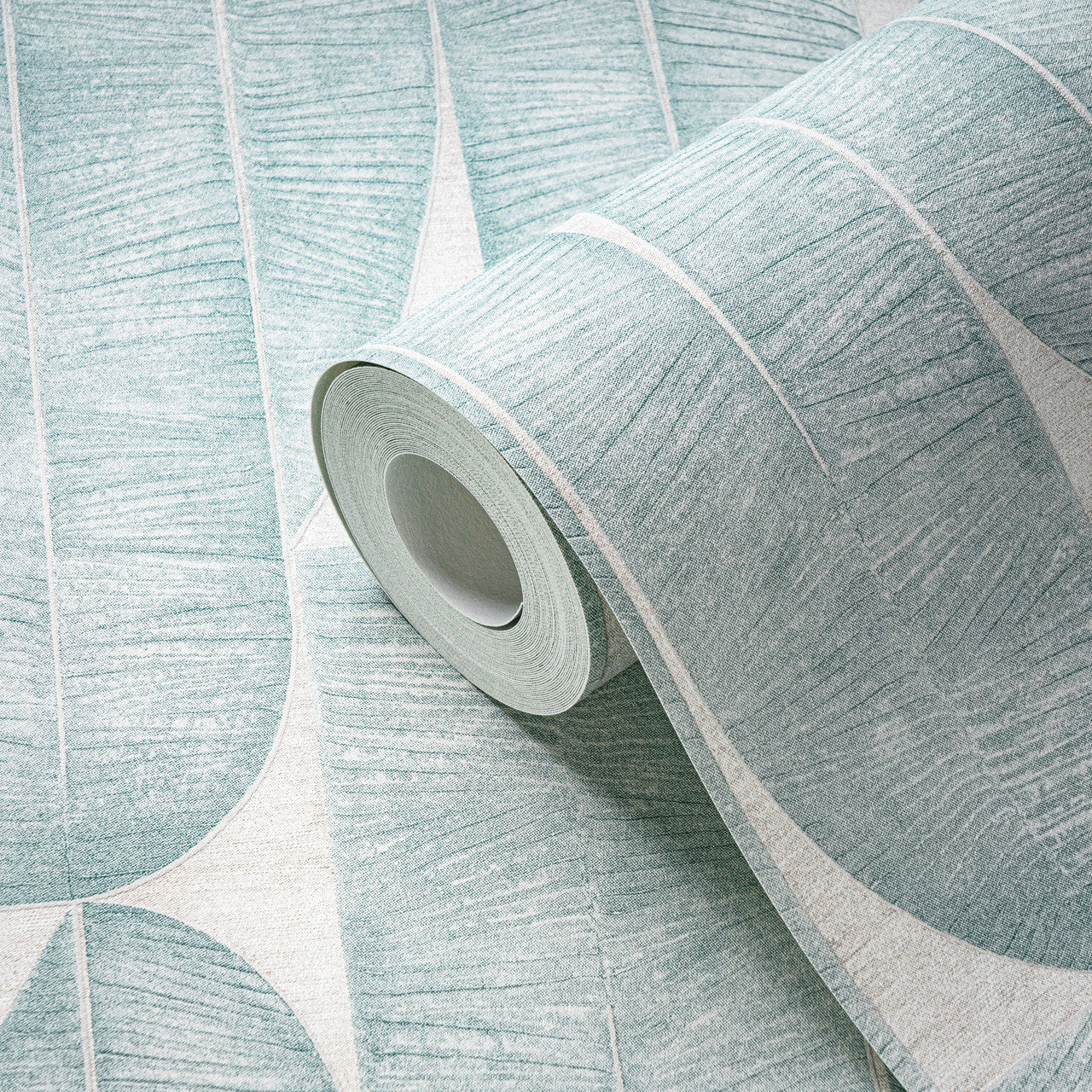 WH30172 Geometric Leaf Welcome Home Blue Wallpaper By Galerie