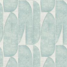 WH30172 Geometric Leaf Welcome Home Blue Wallpaper By Galerie