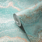 WH30173 Water Marble Welcome Home Green Wallpaper By Galerie