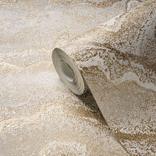 WH30174 Water Marble Welcome Home Gold Wallpaper By Galerie