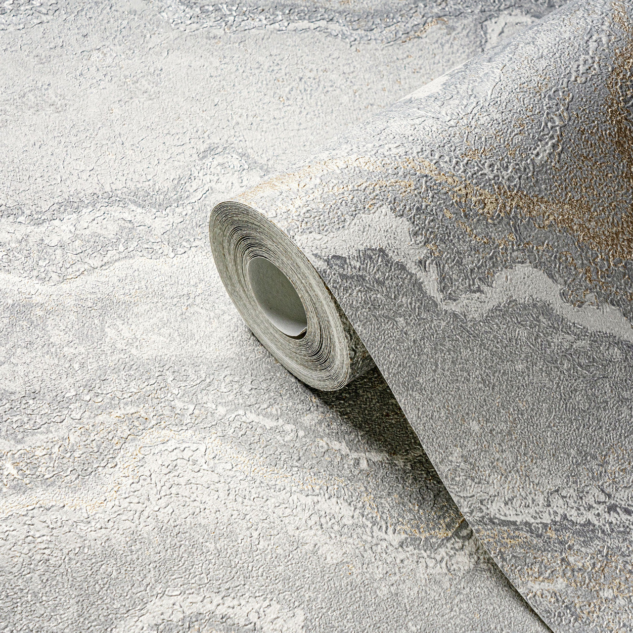 WH30177 Water Marble Welcome Home Silver Grey Wallpaper By Galerie