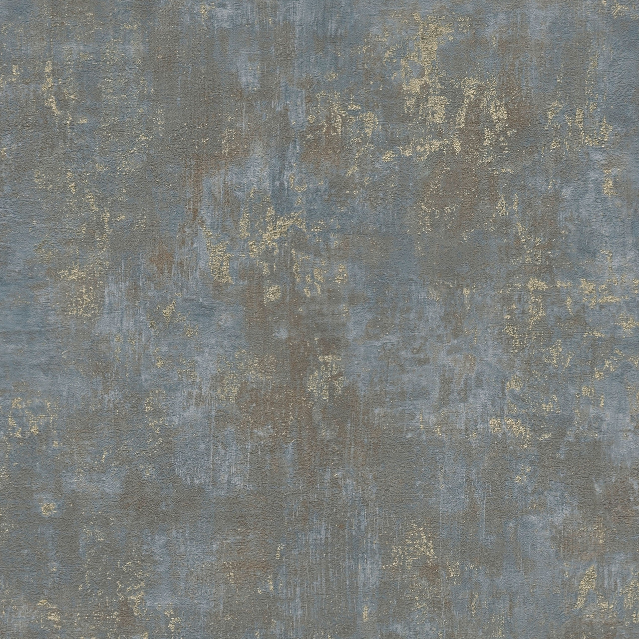 WH30179 Distressed Metallic Texture Welcome Home Blue Wallpaper By Galerie