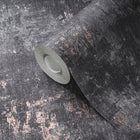 WH30182 Distressed Metallic Texture Welcome Home Blue Wallpaper By Galerie