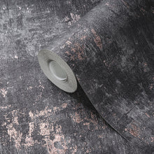 WH30182 Distressed Metallic Texture Welcome Home Blue Wallpaper By Galerie