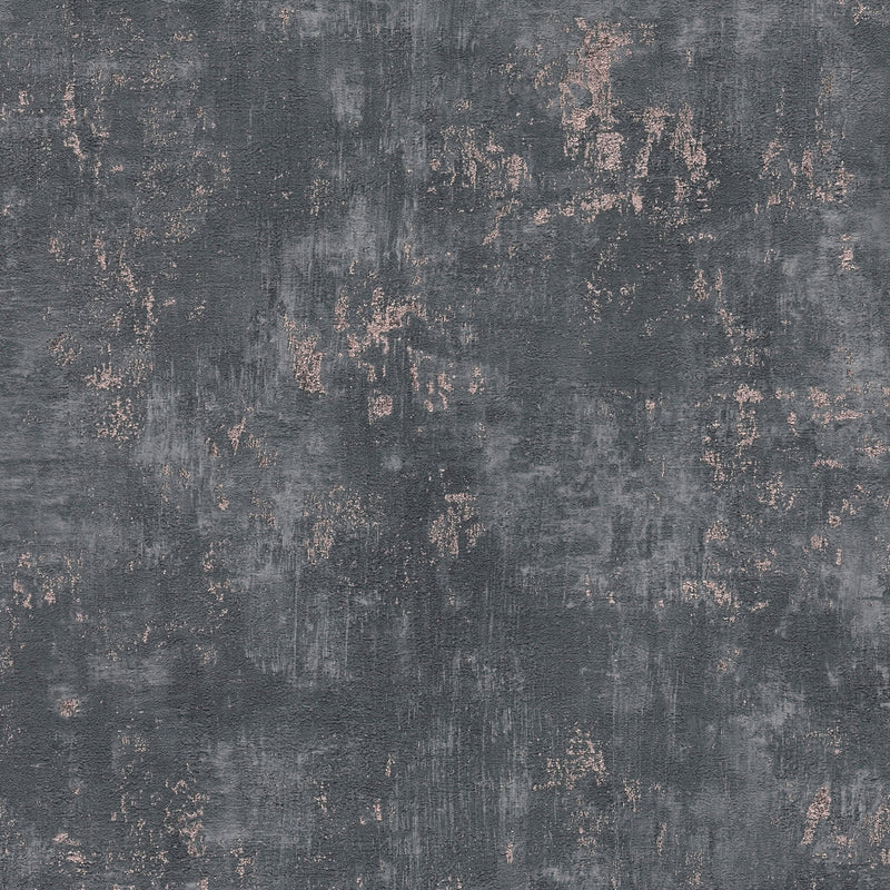 WH30182 Distressed Metallic Texture Welcome Home Blue Wallpaper By Galerie