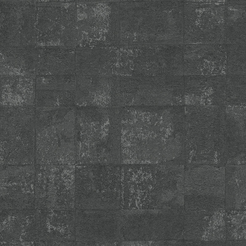 WH30188 Squares on Squares Texture Welcome Home Black Wallpaper By Galerie