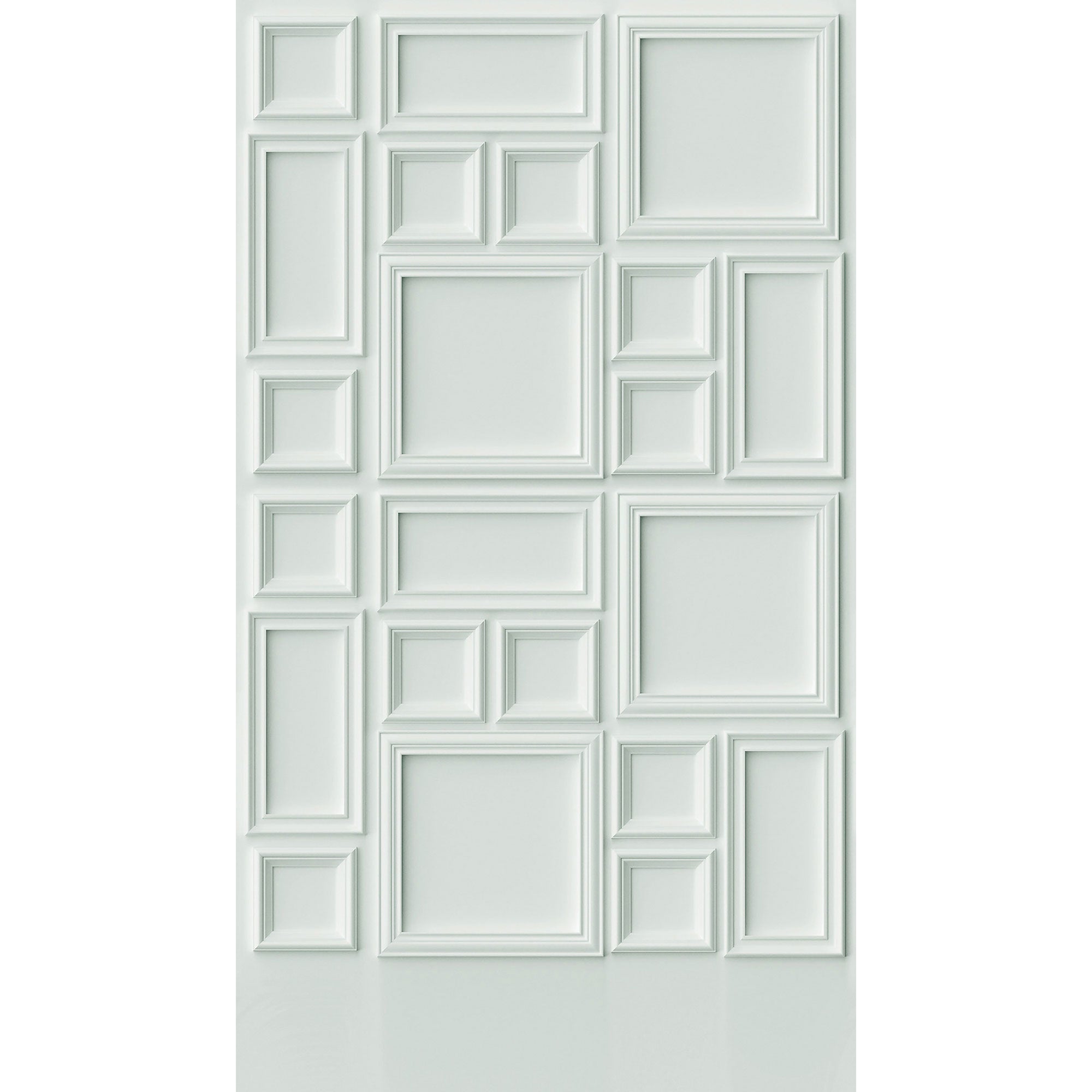 WH45191M Modern Wall panelling White Mural by Galerie