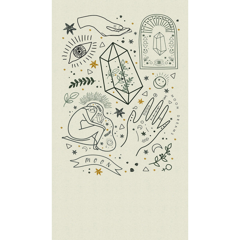 WH45192M Celestial Spirit White Mural by Galerie