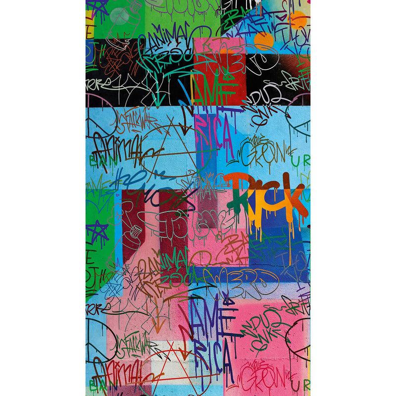 WH45193M Graffiti Vibes Multi-coloured Mural by Galerie
