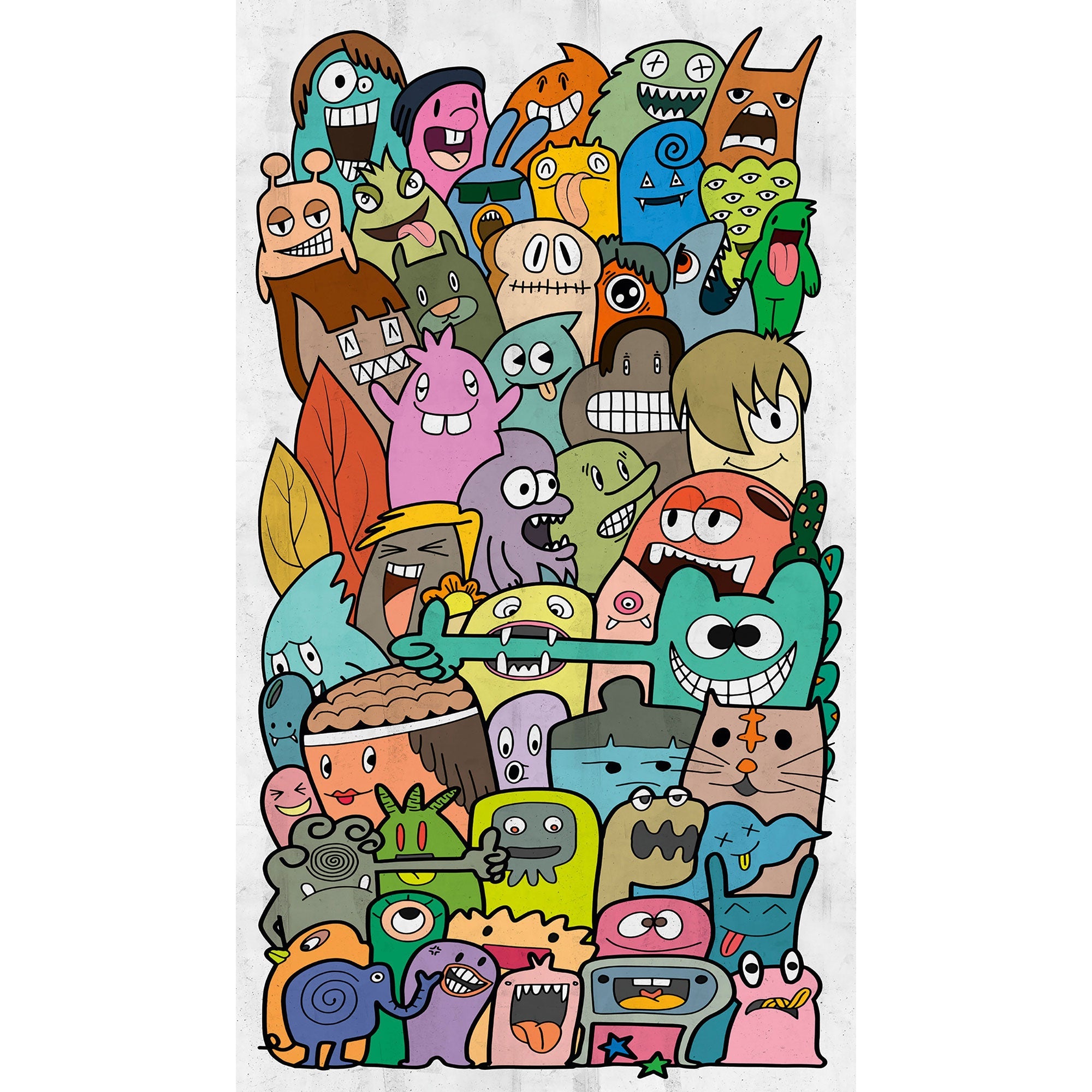 WH45196M Monster Mashup - Colour Edition Multi-coloured Mural by Galerie