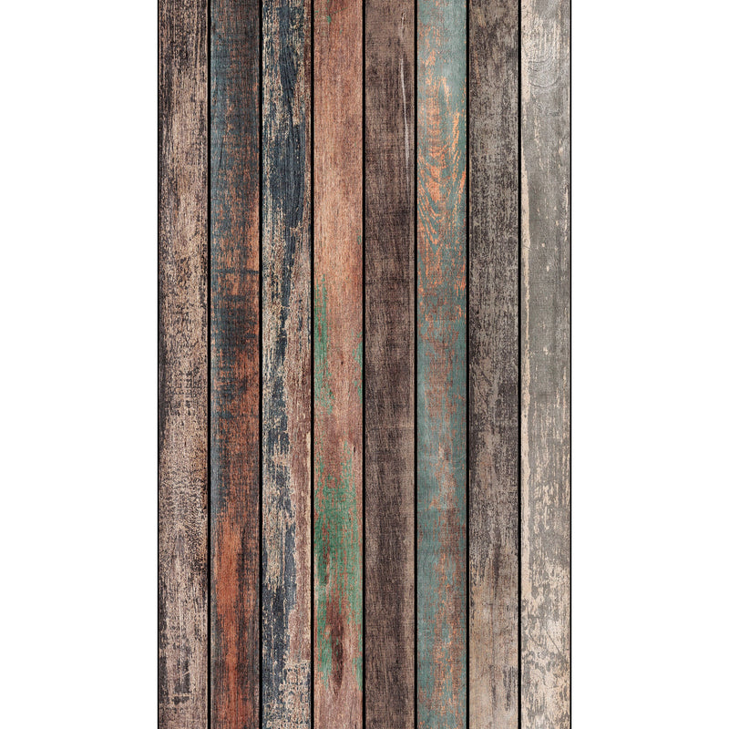 WH45201M Vintage Wooden Plank Bronze Brown Mural by Galerie