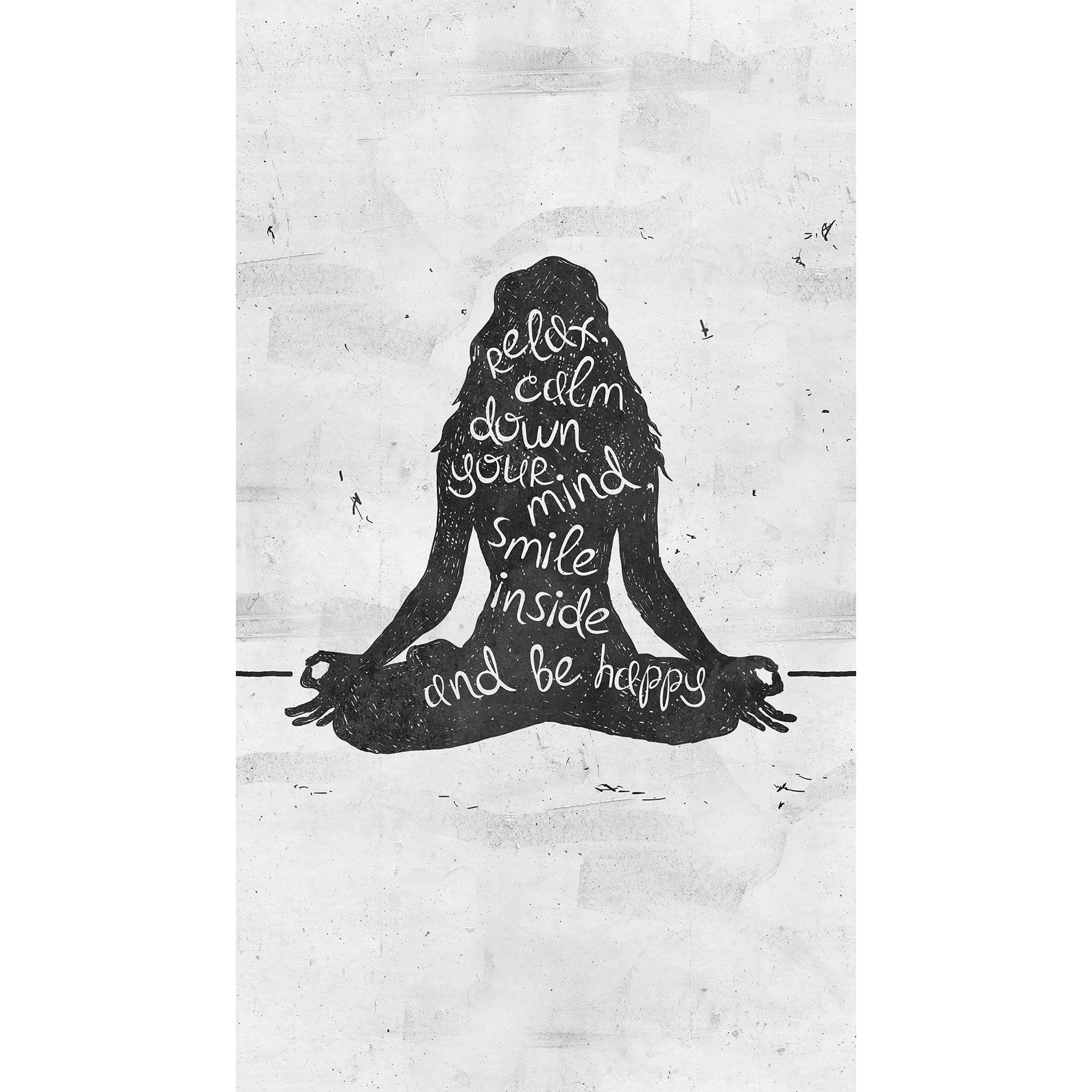 WH45223M Mantra Wall White Mural by Galerie