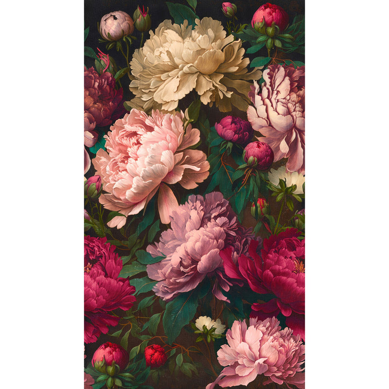 WH45229M Blooming Peonies Pink Mural by Galerie