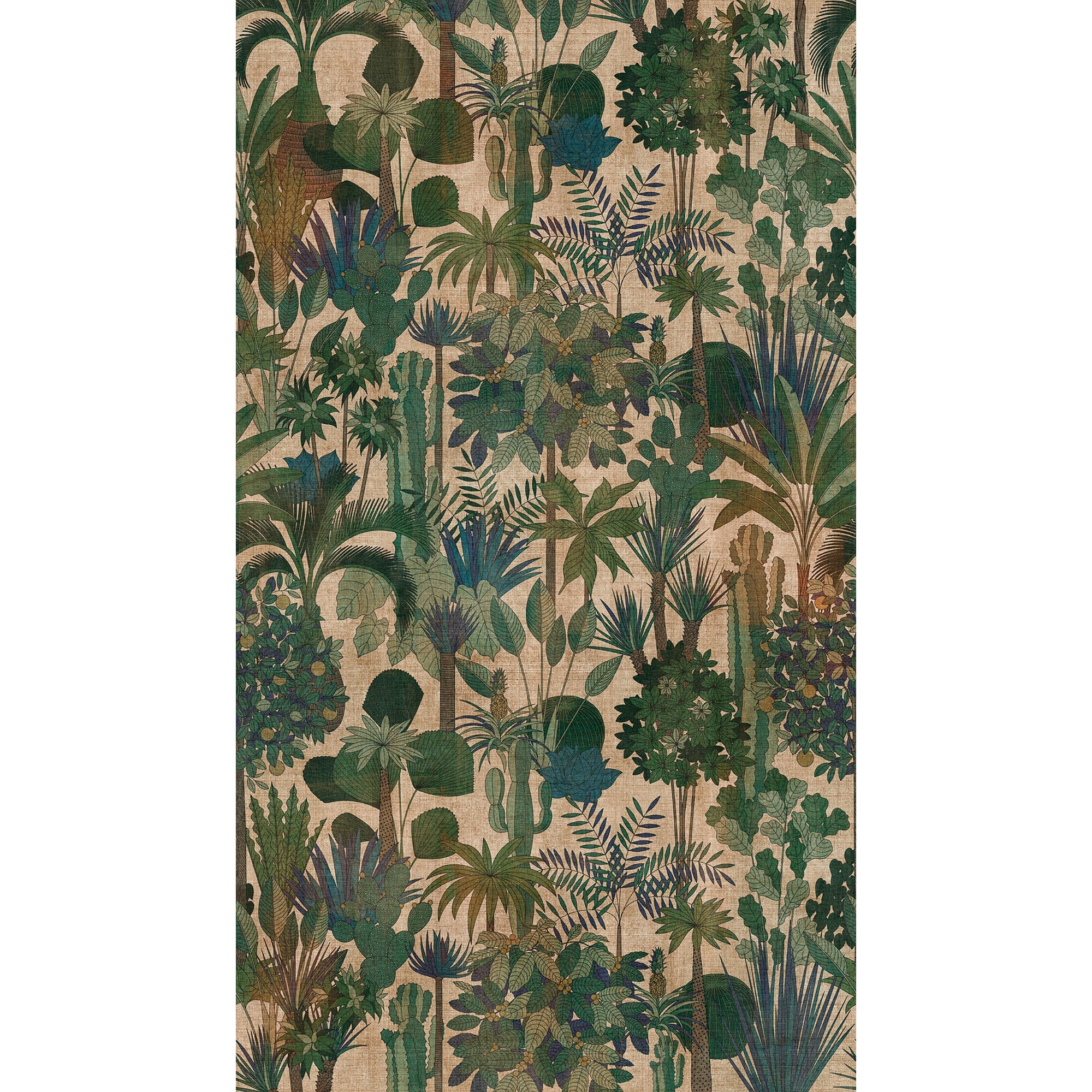 WH45230M Vintage Jungle Greenery Green Mural by Galerie