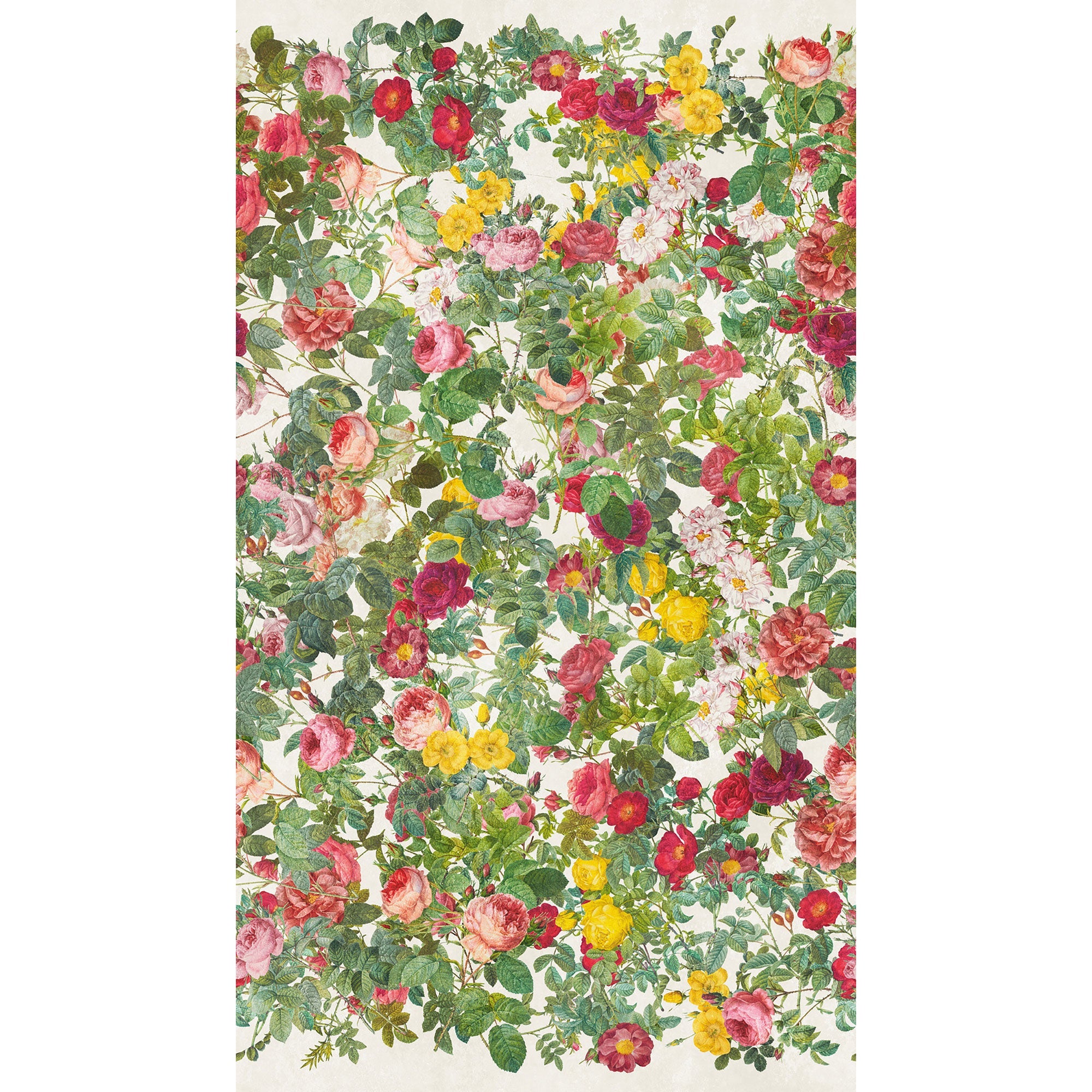WH45231M Mixed Rose Garden Green Mural by Galerie