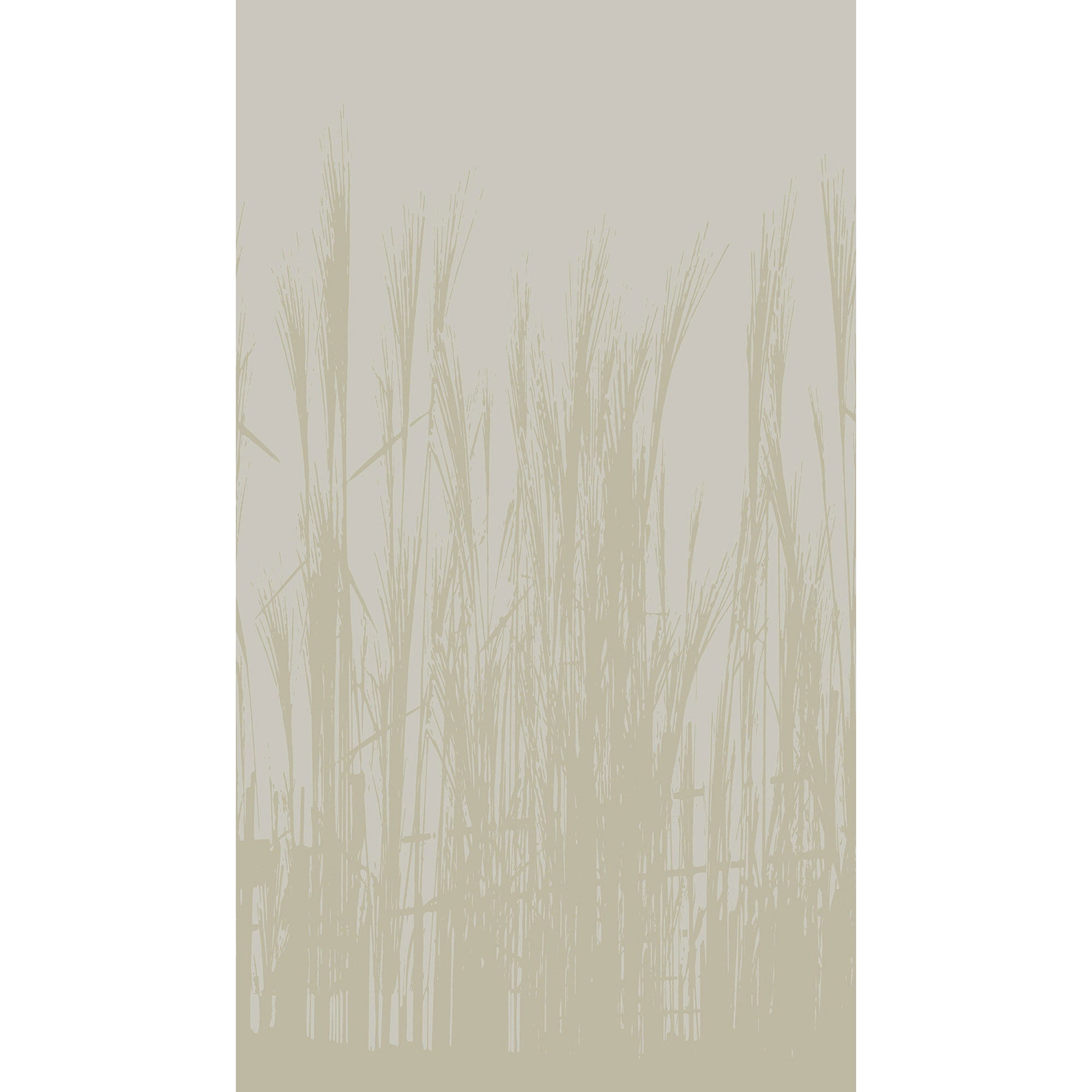 WH45244M Silhouettes of Tall Grasses Beige Mural by Galerie
