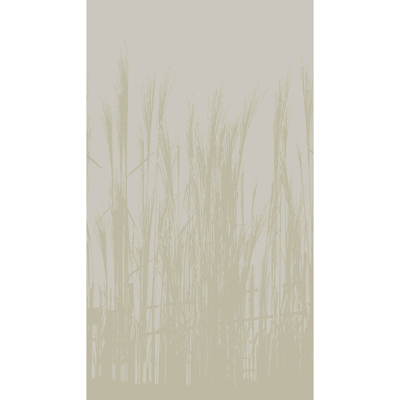 WH45244M Silhouettes of Tall Grasses Beige Mural by Galerie