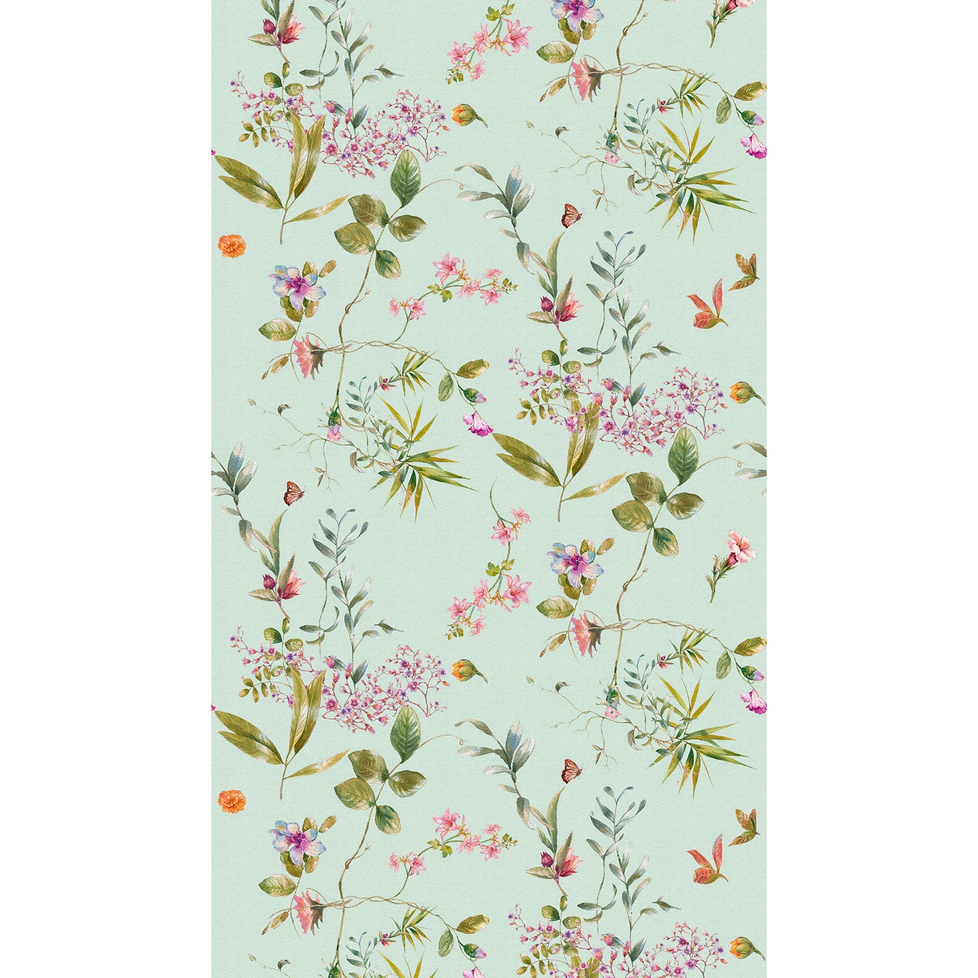 WH45247M Spring Meadow Delight Blue Mural by Galerie